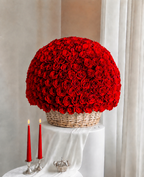 Luxury Red Roses Basket