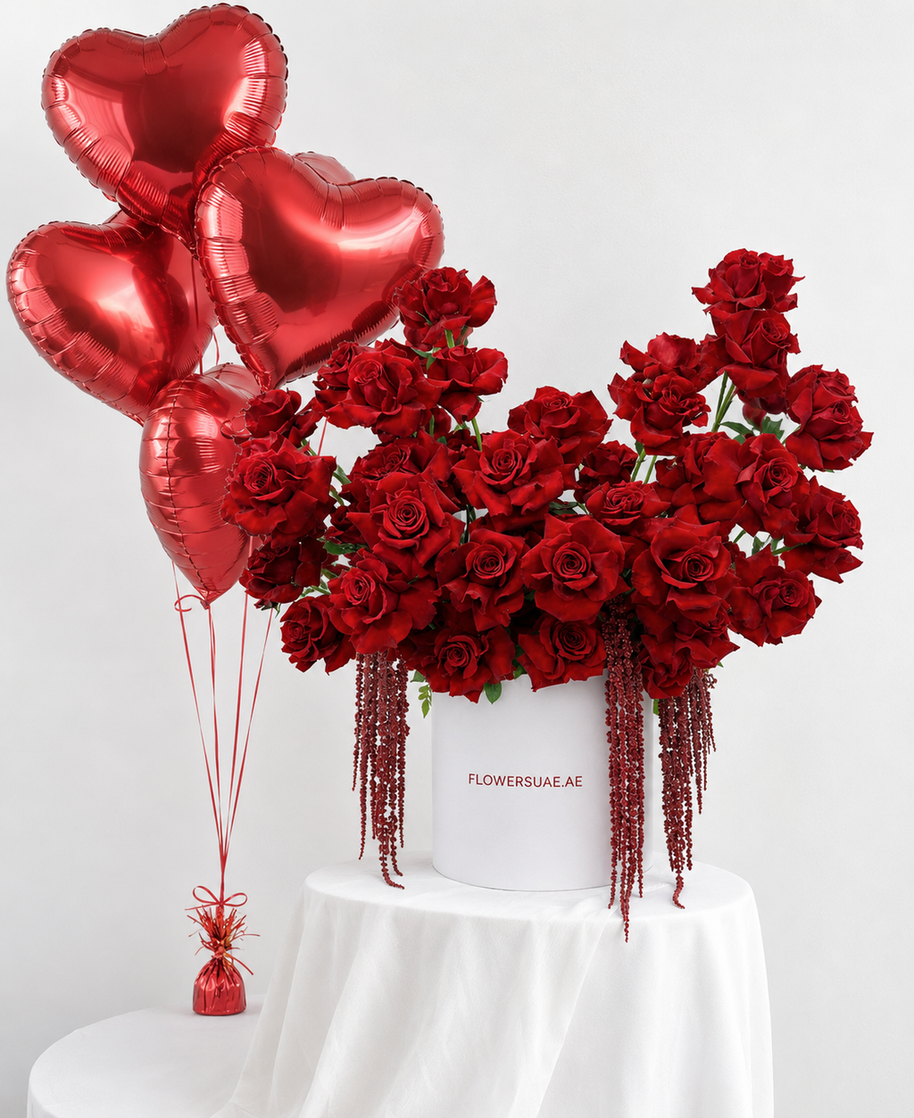 Crimson Cascade Luxury Rose Box