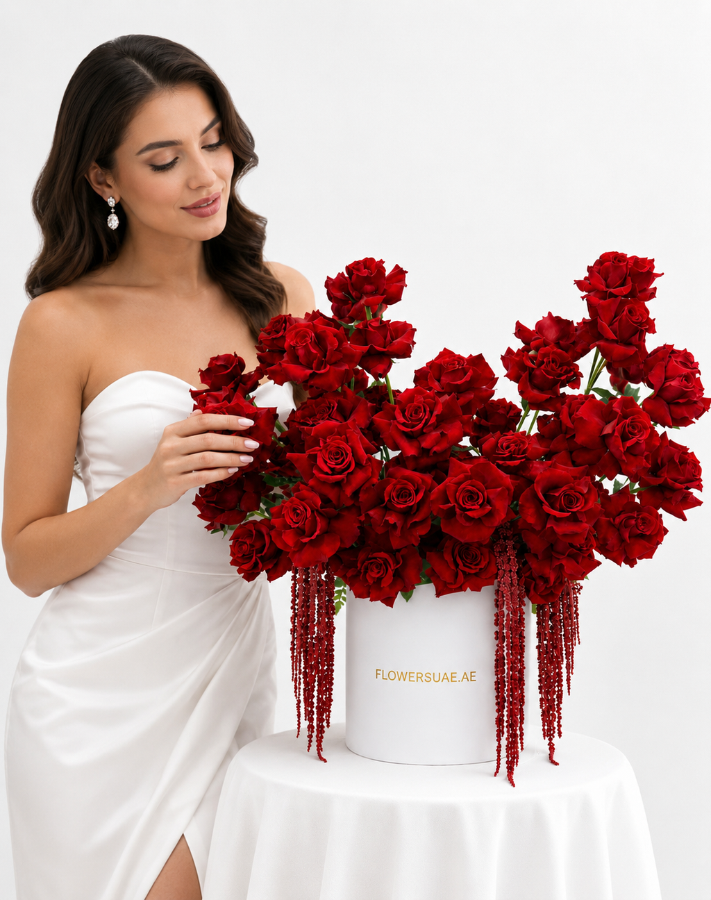 Crimson Cascade Luxury Rose Box