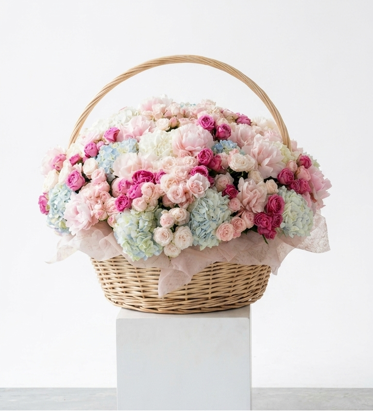 Luxury Luxe Mixed Floral Basket