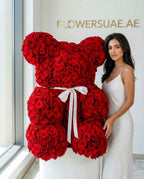 Luxury Red Rose Teddy Bear - Exquisite Floral Gift for Any Occasion